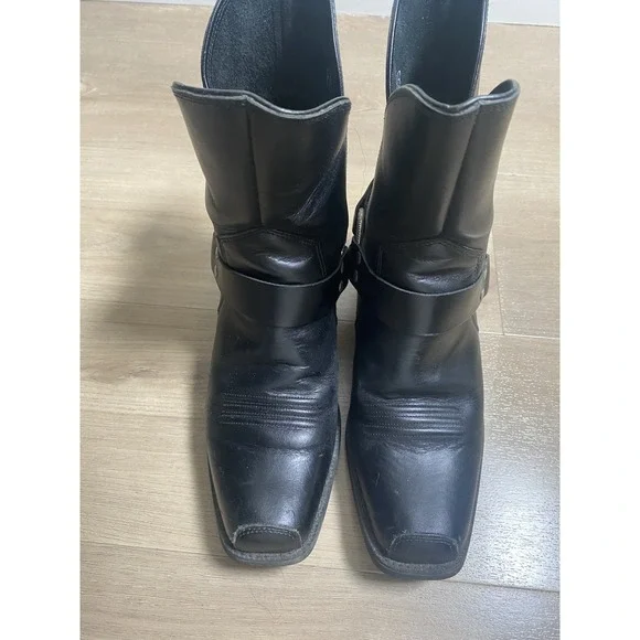 Ariat Women's Black Leather Harness Ankle Boots Western‎ Biker 97652 Size 8 - Picture 3 of 9